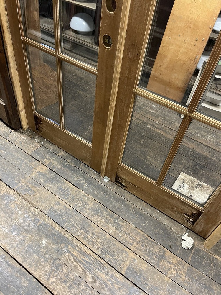 Original Antique Stripped Arched Double Doors