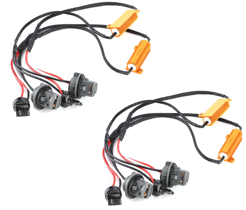 4PC 7443 7440 LED Decoder Load Resistor Canbus Error Canceller Fix Hyper Flash