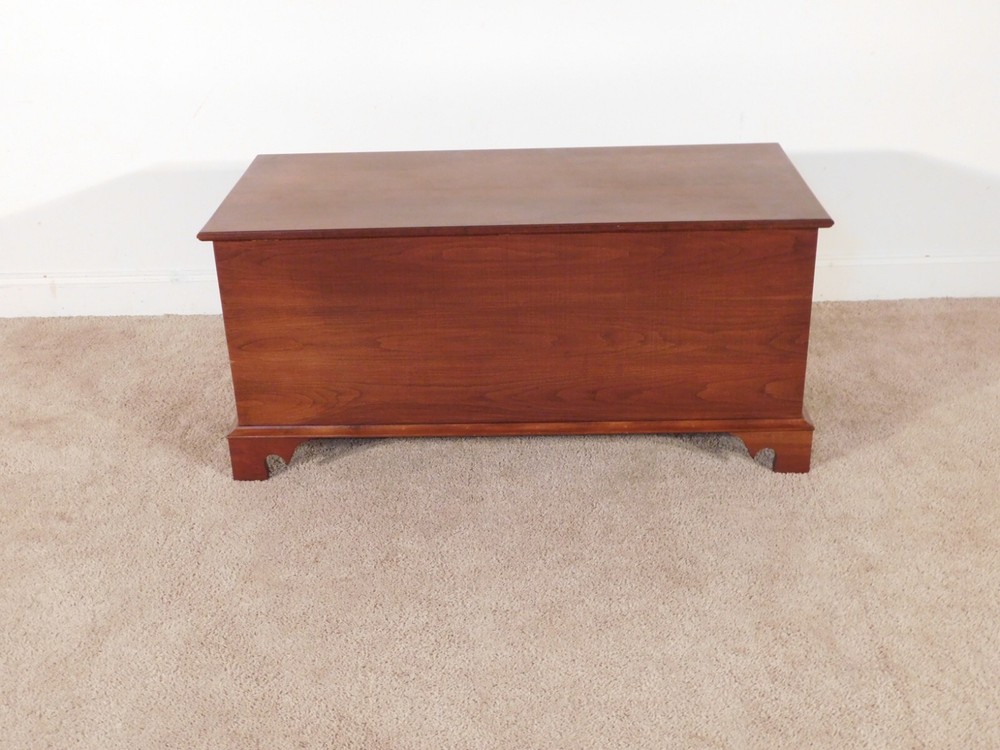 The Bartley Collection 1960s Solid Cherry Chippendale Blanket Chest ON HOLD