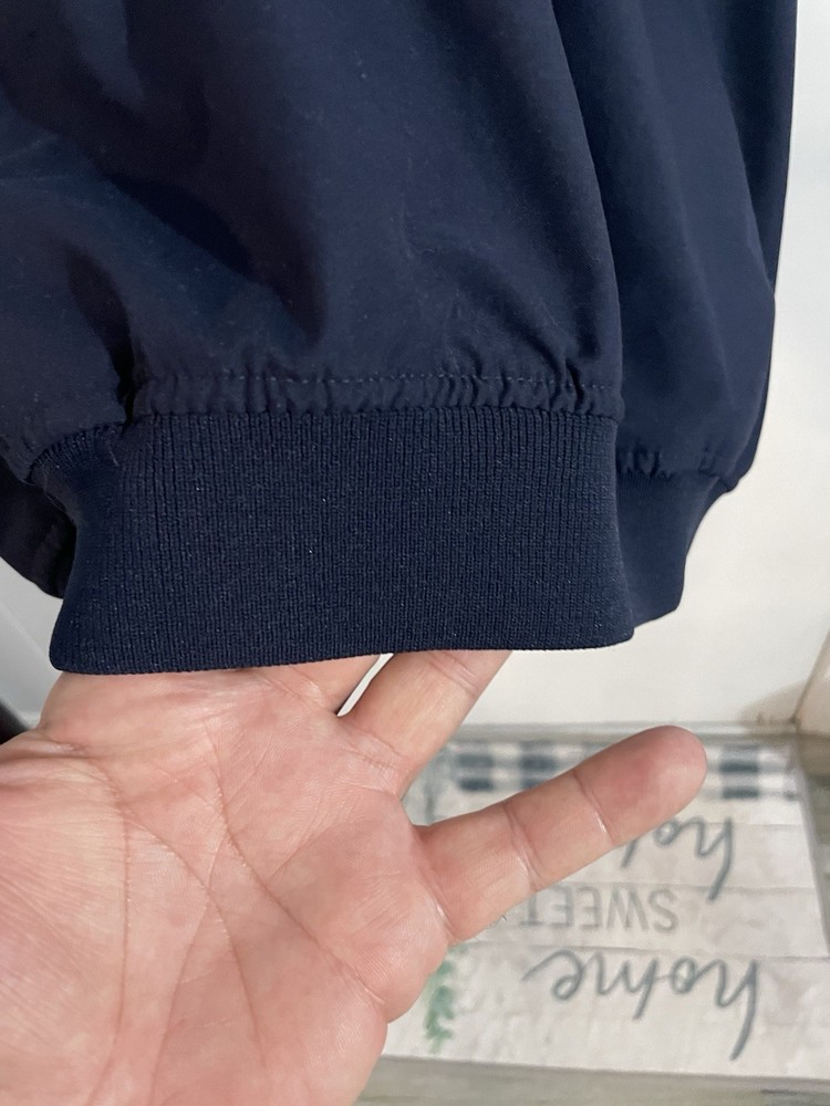 Ashworth Golf Weather System Pullover Size L Blue Wind Water Resistant Pockets