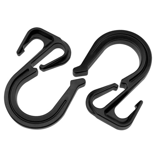 Elastic Rope Hook Cargo net Hook Black Bungee Rope Hook for Bungee net, Cargo