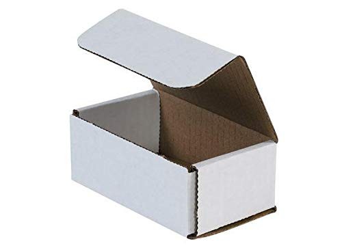 Secure Seal Shipping Boxes - 5x3x2" Mailers - White Foldable Corrugated