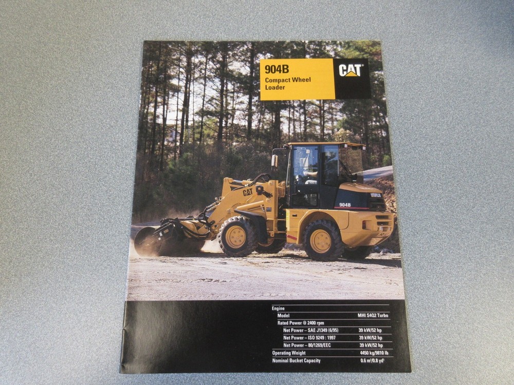 Caterpillar 904B Wheel Loader Brochure 12 Page Good Condition