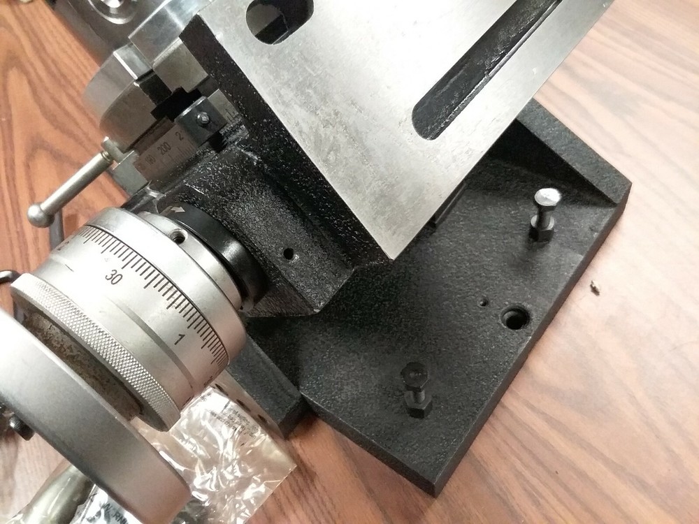 8" PRECISION TILTING ROTARY TABLE w. 6-jaw 6" chuck centering adapter TSK-200-IN