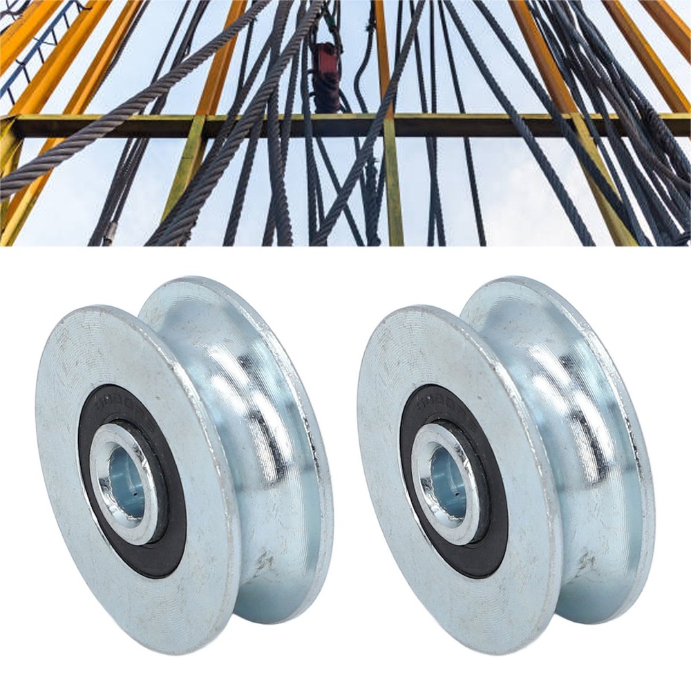 2 Pcs Pulley Rolling Wheel High Strength Load Bearing For Heavy Objects Premium