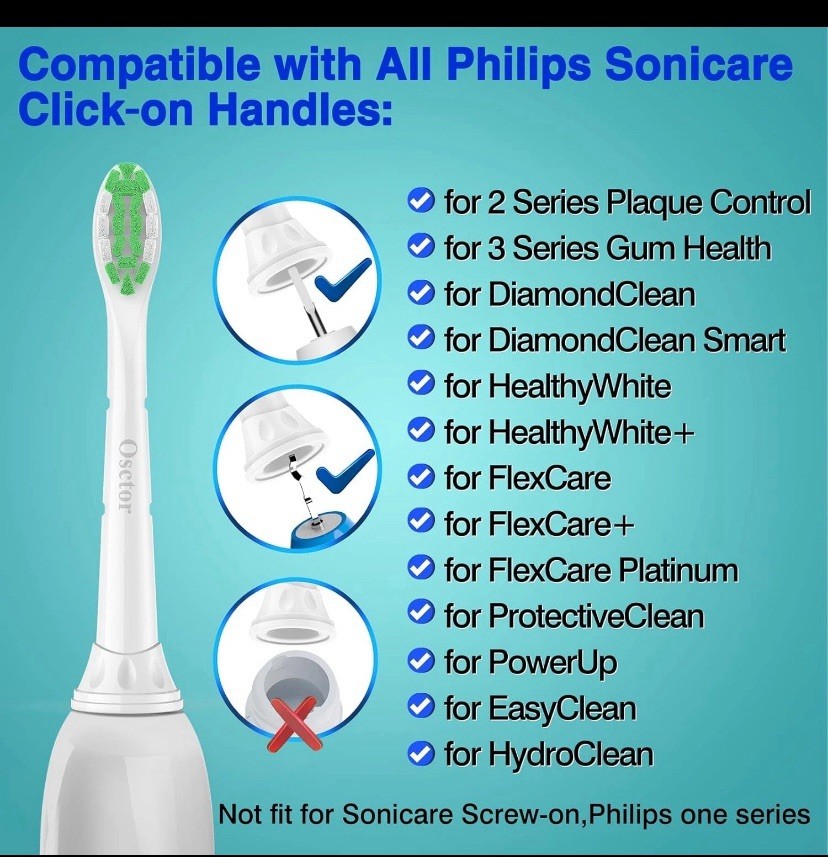 9 PCS Osctor fit Sonicare Replacement Toothbrush Comptable With philips FG