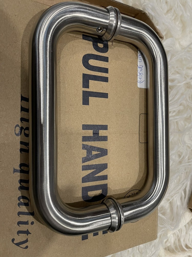 Brushed  Stainless 6" BM Series Tubular Back-to-Back Shower Pull Handle