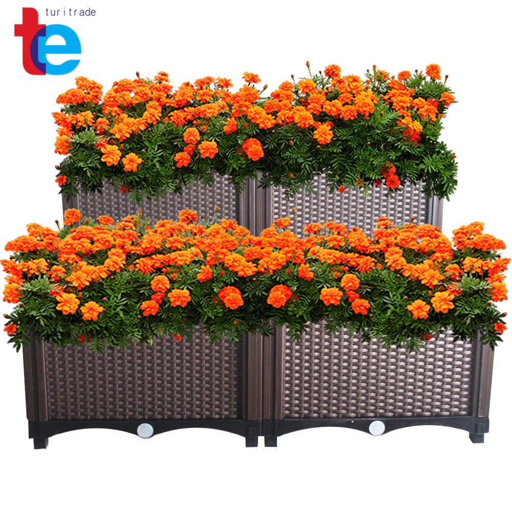 1x Elevated Rectangular Garden Bed Flowers Vegetable Growing Planter Care Box