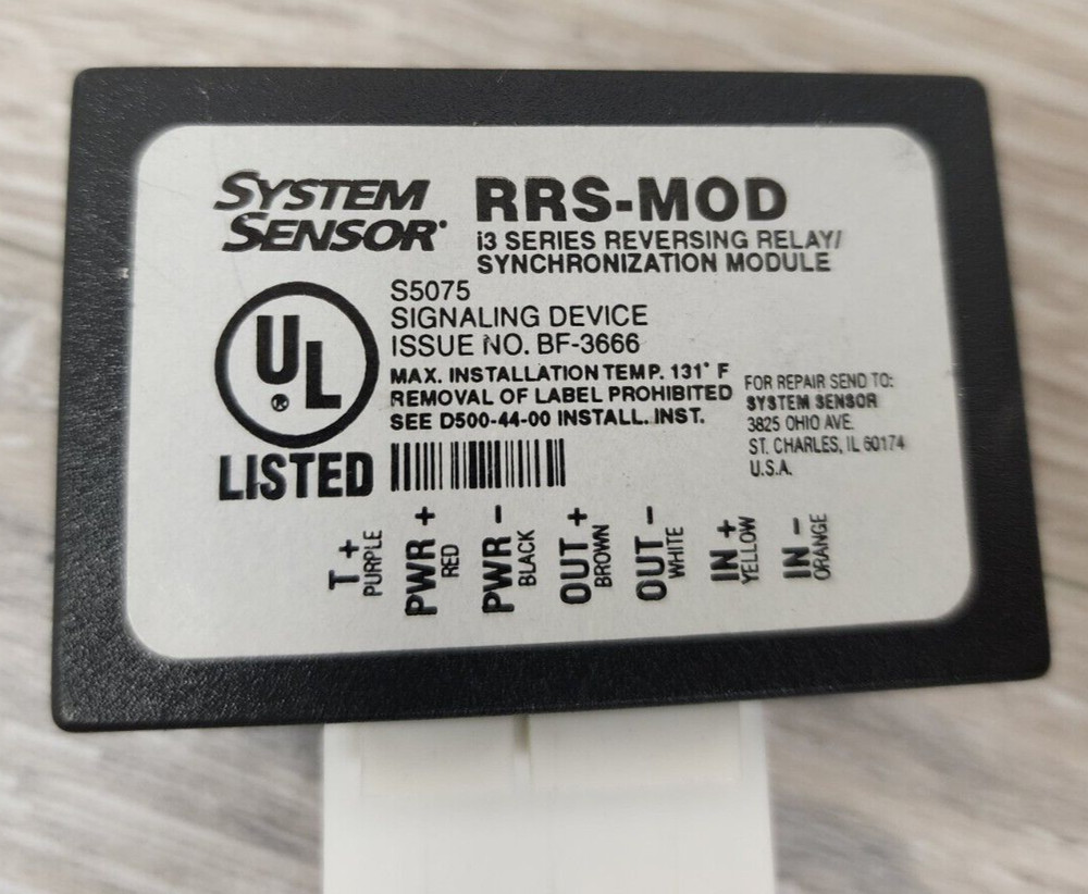 System Sensor RRS-MOD i3 Series Reversing Relay Synchronization Module Tested
