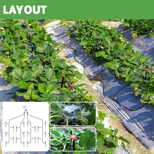 110ft Drip Irrigation System Kit, Garden Watering System DIY Automatic 110FT