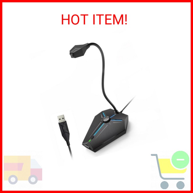 CMTECK Computer Microphone, G006Plus USB Desktop Condenser PC Laptop Mic, Mute B