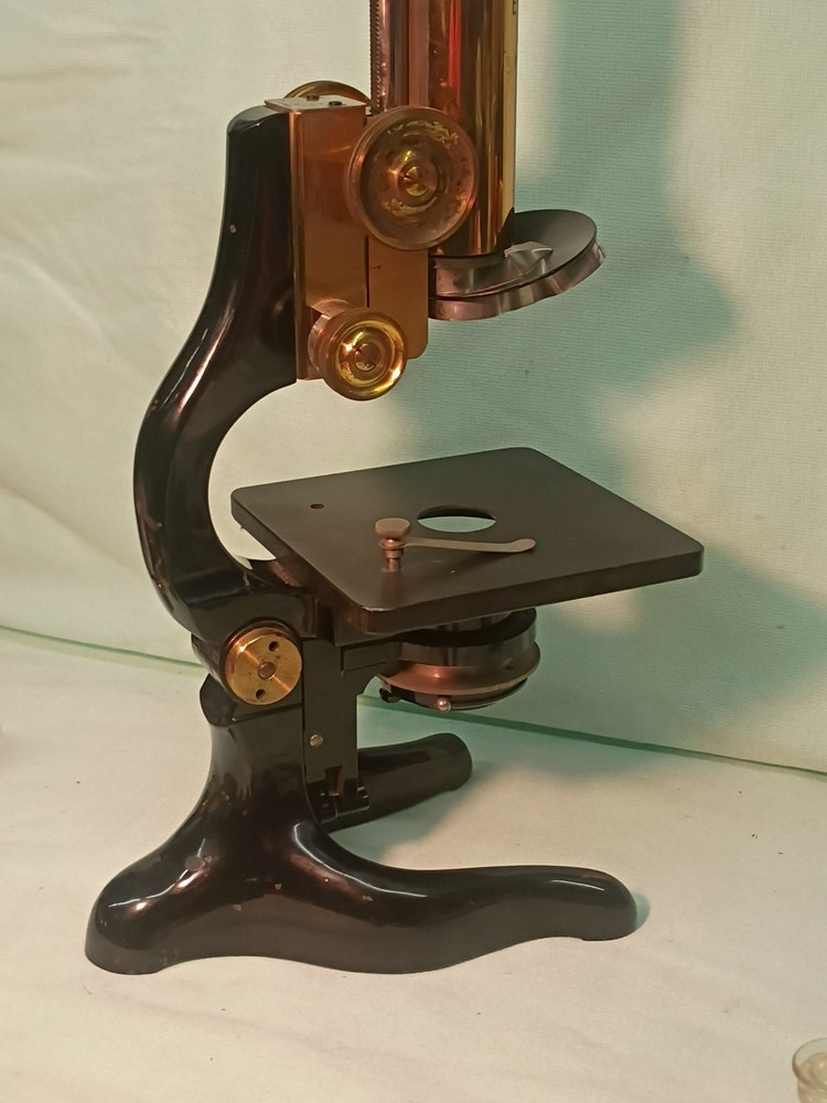 Vtg 1925 Ernst Leitz Wetzlar Microscope both Binocular & Single & Case & Optics