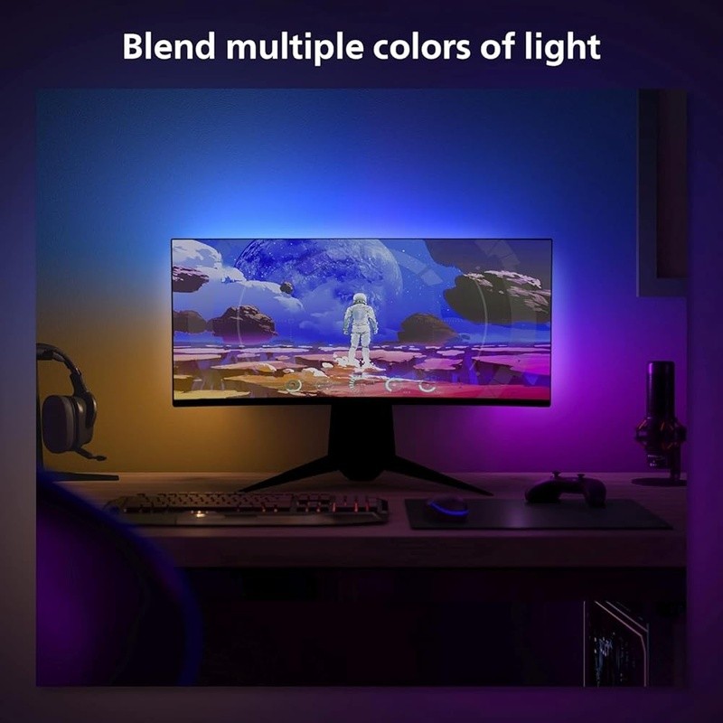 Smart LED Light Strip Gradient Colors PC Voice Control Dimmable Automation New