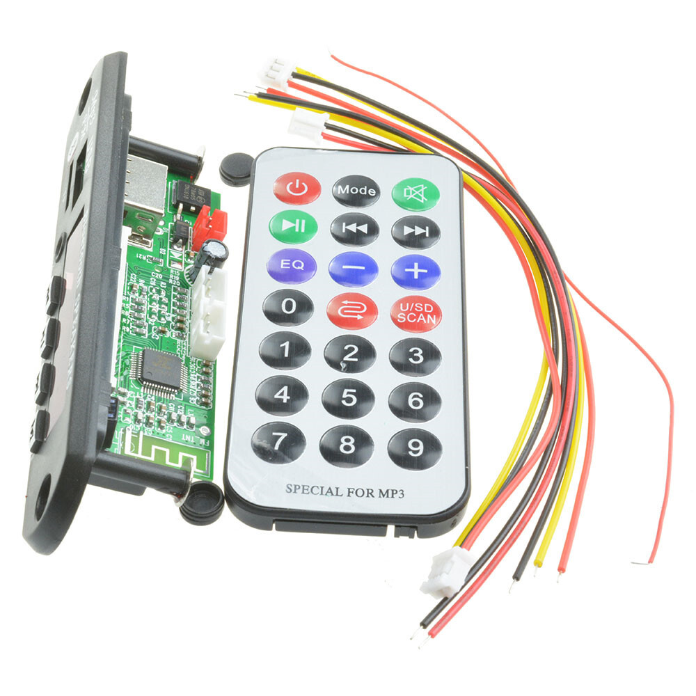 Wireless Bluetooth 12V MP3 WMA Decoder Board Audio Module USB TF Radio For Car