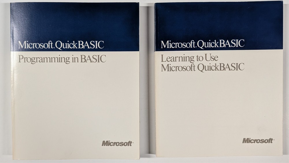 Microsoft QuickBASIC 4.5 (1988) - 5 Disks & 2 Manuals - TESTED