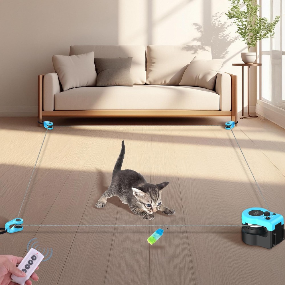 Interactive Cat Toy for Indoor - Automatic Cat Treadmill with Remote Control,...