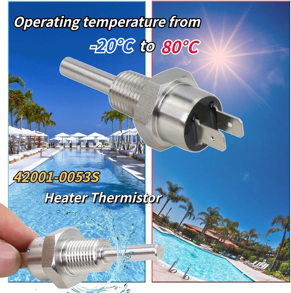 Pool Heater Repair Kit Includes Stack Flue Sensor, Thermistor & Switch for Pe...