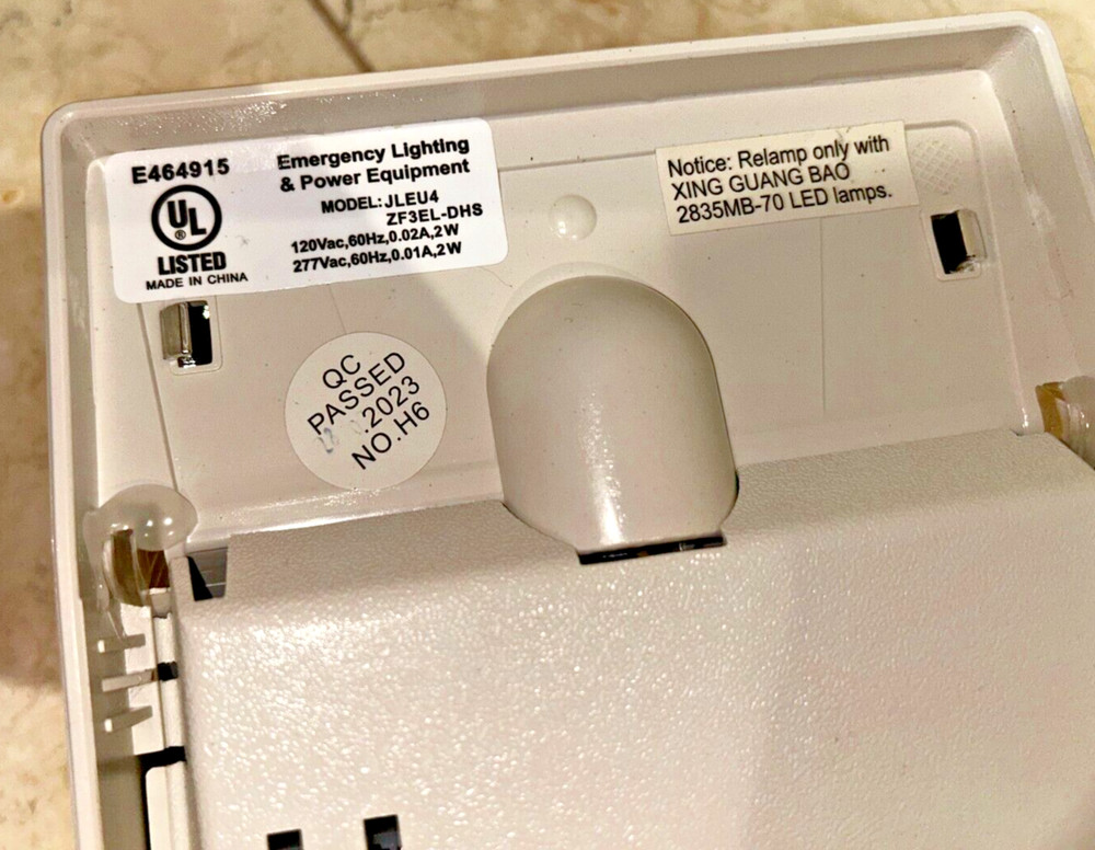 Two Emergency Exit Lights - White