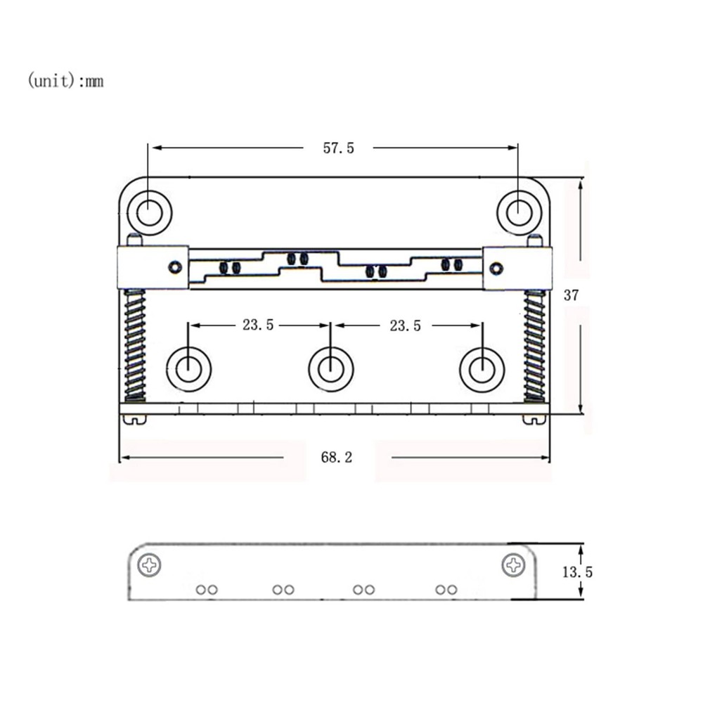 Mandolin Triangle Tailpiece Bridge for Mandolin 8 Loop End String Musical