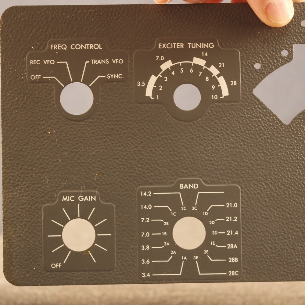 NEW Rockwell Collins 32S-1 S-line Transmitter Front Panel Trim Plate Overlay