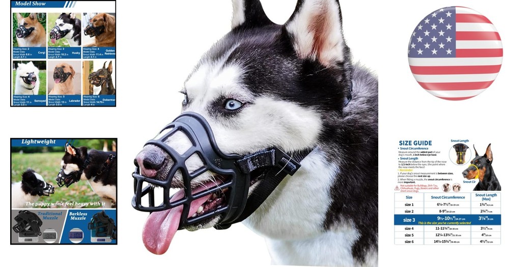 Malleable Silicone Dog Muzzle - Adjustable Design for Safe Grooming & Training