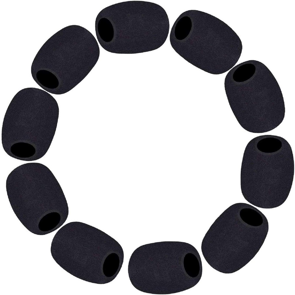 10 Pack Lapel Microphone Windscreen Headset Windscreen Mic Foam Covers