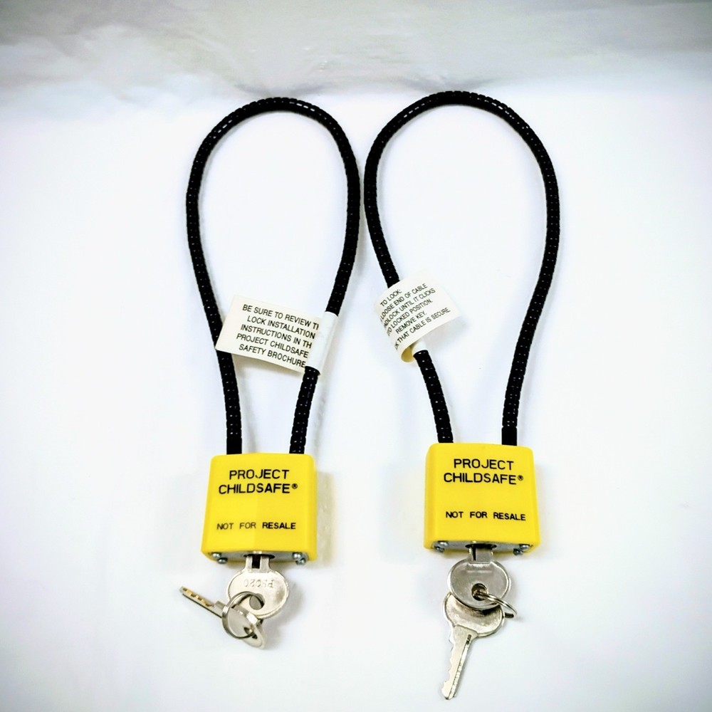 (2) Project ChildSafe Cable-Style Gun Lock + 2 Keys