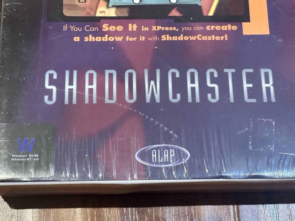 Shadowcaster 1998 Windows Text Graphics Shadow QuarkXpress Software New & Sealed