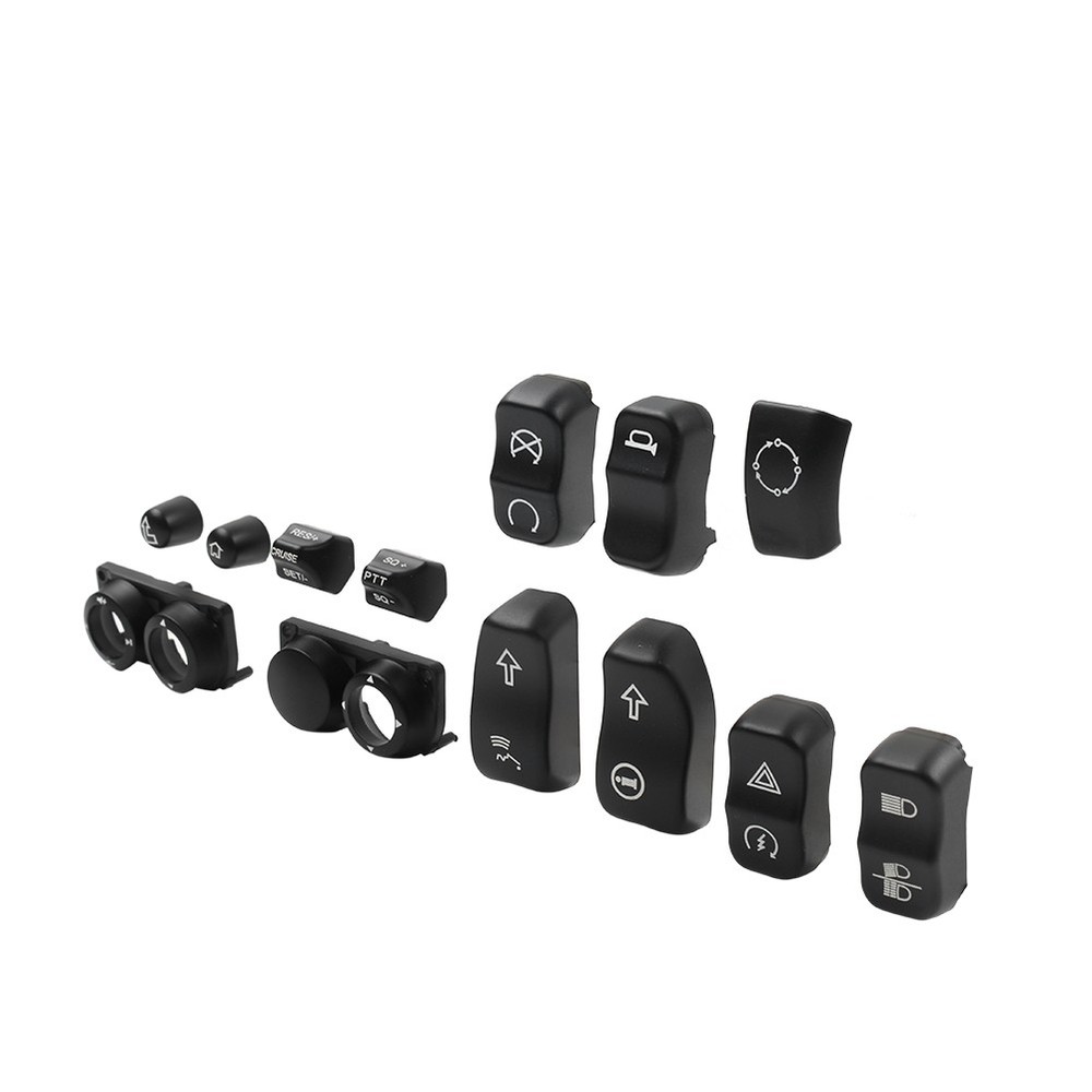 13pcs Hand Control Switch Housing Button Cap For Harley Touring FLHTC 14-up