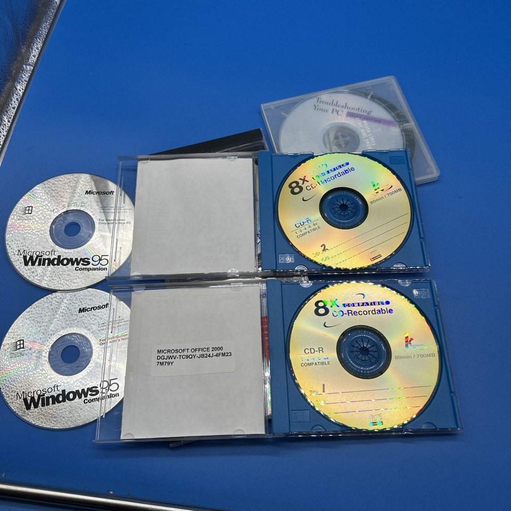 Vintage Untested As Is Microsoft Windows 95 & Office 2000 & More
