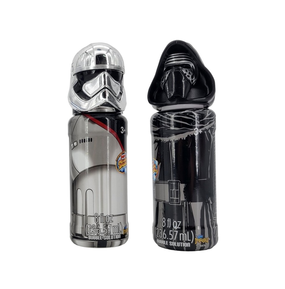 Star Wars Bubbles 2 Pack Kylo Ren Captain Phasma Bubble Solution 8 oz ea Party