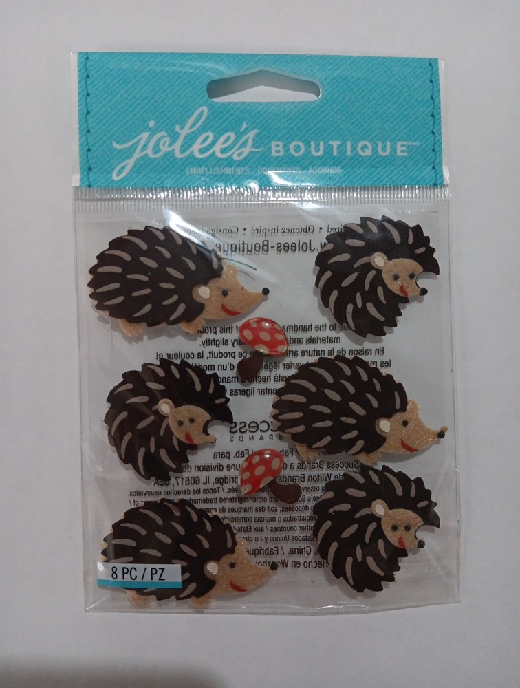 Jolee's Boutique Dimensional Stickers-Hedgehogs