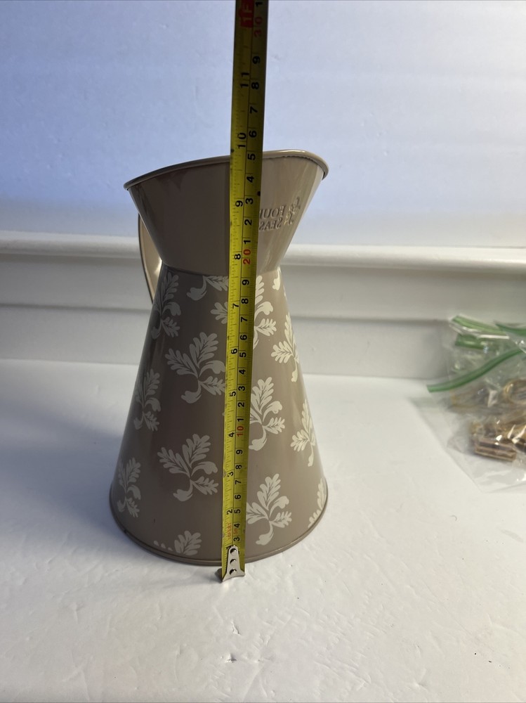 Four Seasons Floral Pattern Jug Pitcher Brown. See Pics