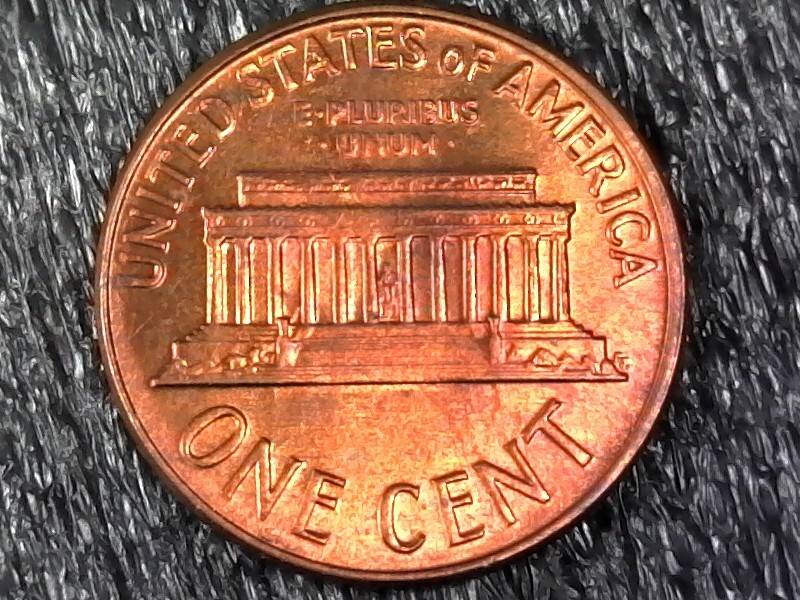 1961-D Toned Lincoln Memorial Cent - RPM Repunched Mintmark Error Inv#E6353