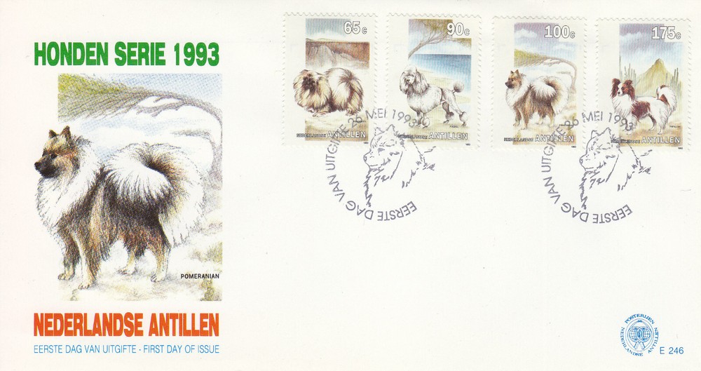 Netherlands - Dutch Antilles FDC Issue 1993 (246) Dogs