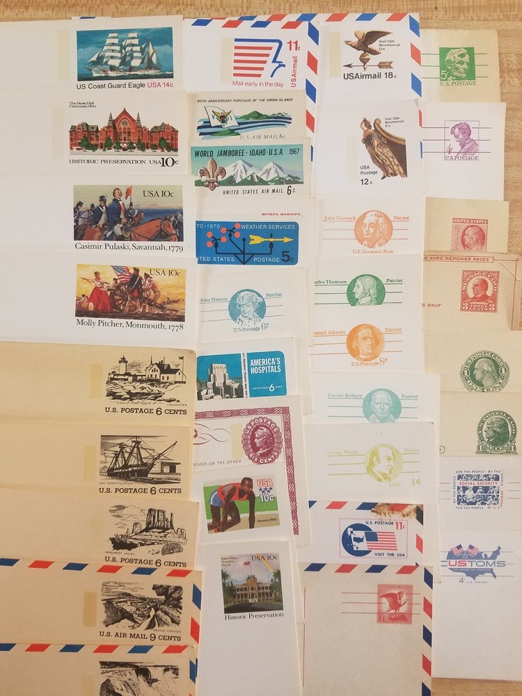 POSTAL STATIONERY--35 US POSTAL CARDS  
