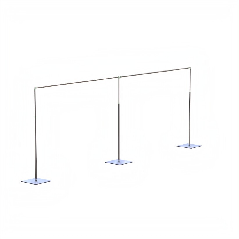 ADJUSTABLE QUICK BACKDROP KIT 8 FT TALL x 10 FT- 50 FT WIDE PIPE WITHOUT DRAPE