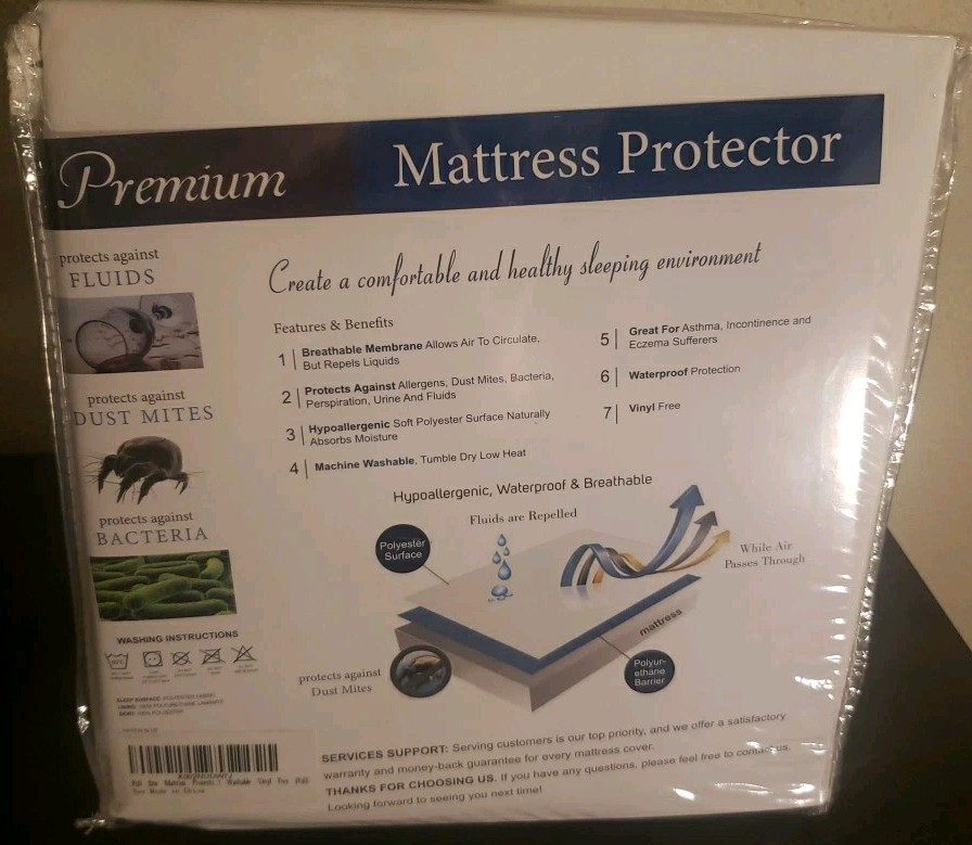 Premium Waterproof Full Size Mattress Protector By Kayfia
