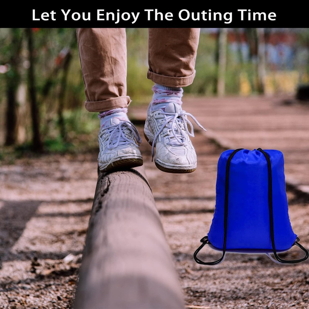 CAIHONG 100 Pack Drawstring Backpack Royal Blue-100Pack, Blue-100pack