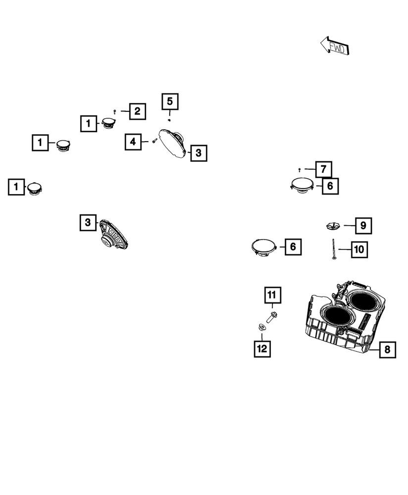 Genuine Mopar Speaker Shelf Panel 5091043AE