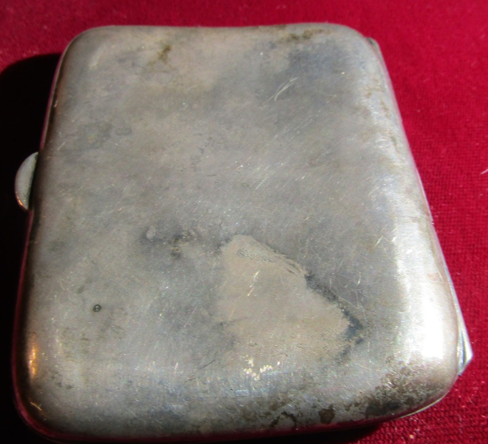 Rare Vintage Sterling Silver Cigarette Box/Case 62g Monogrammed ???