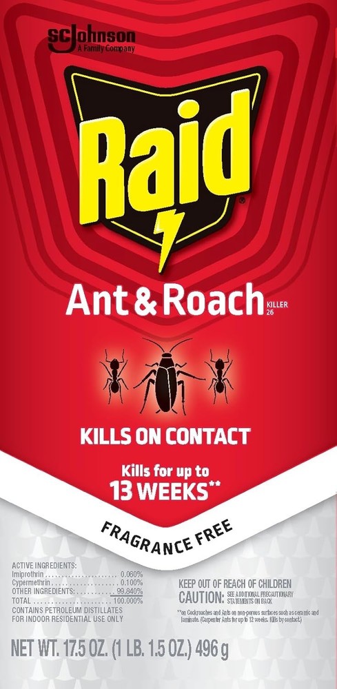Raid Ant & Roach Killer 26, Fragrance Free Bug Killer for Home Use, Kills Bugs o