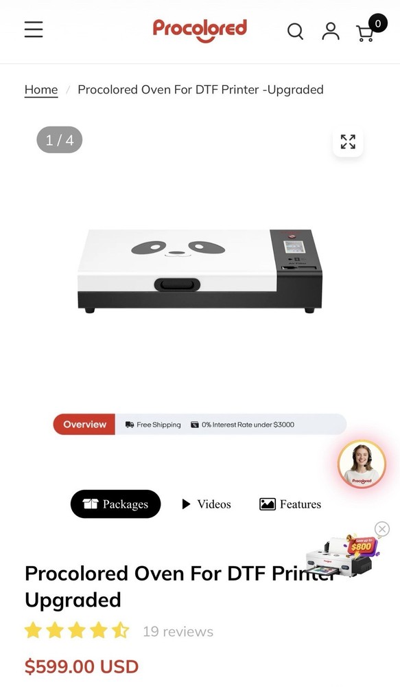 ProColored Panda DTF Printer Oven - FREE shipping!