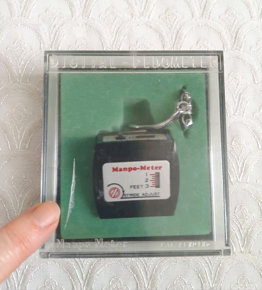 Vintage Manpo-Meter Digital Pedometer With Box & Instructions Japan