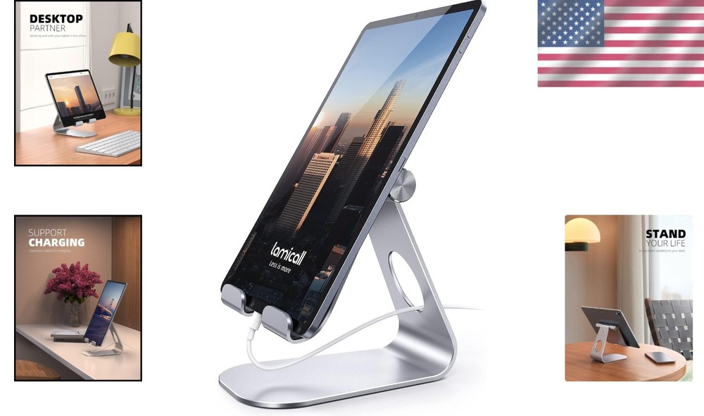 Light Gray Stand 4-13 Tablet Silver