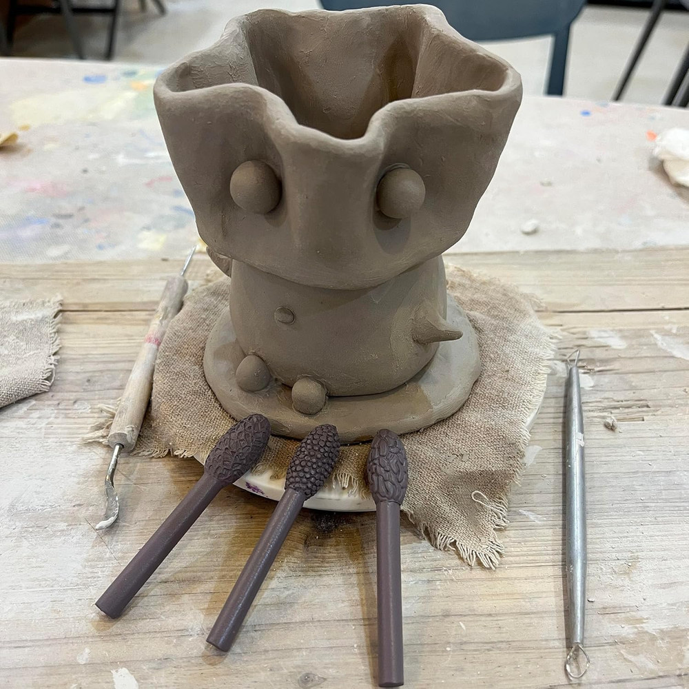 Texture Tool Sets for Clay Art - Oval Clay Modeling Pattern Rollers Kit with ...