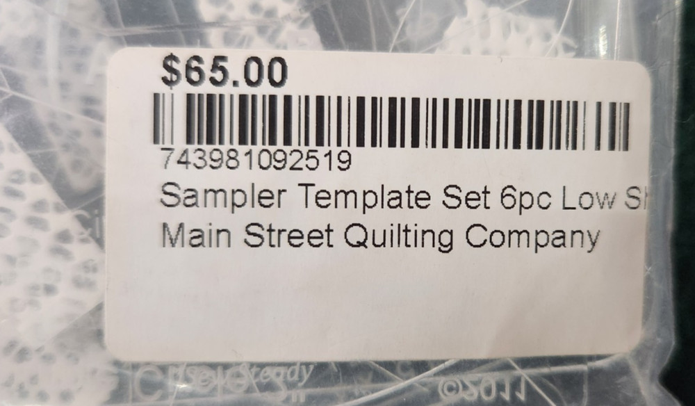 Sew Steady Template Sampler Set (6X) -Low Shank Template -Preowned