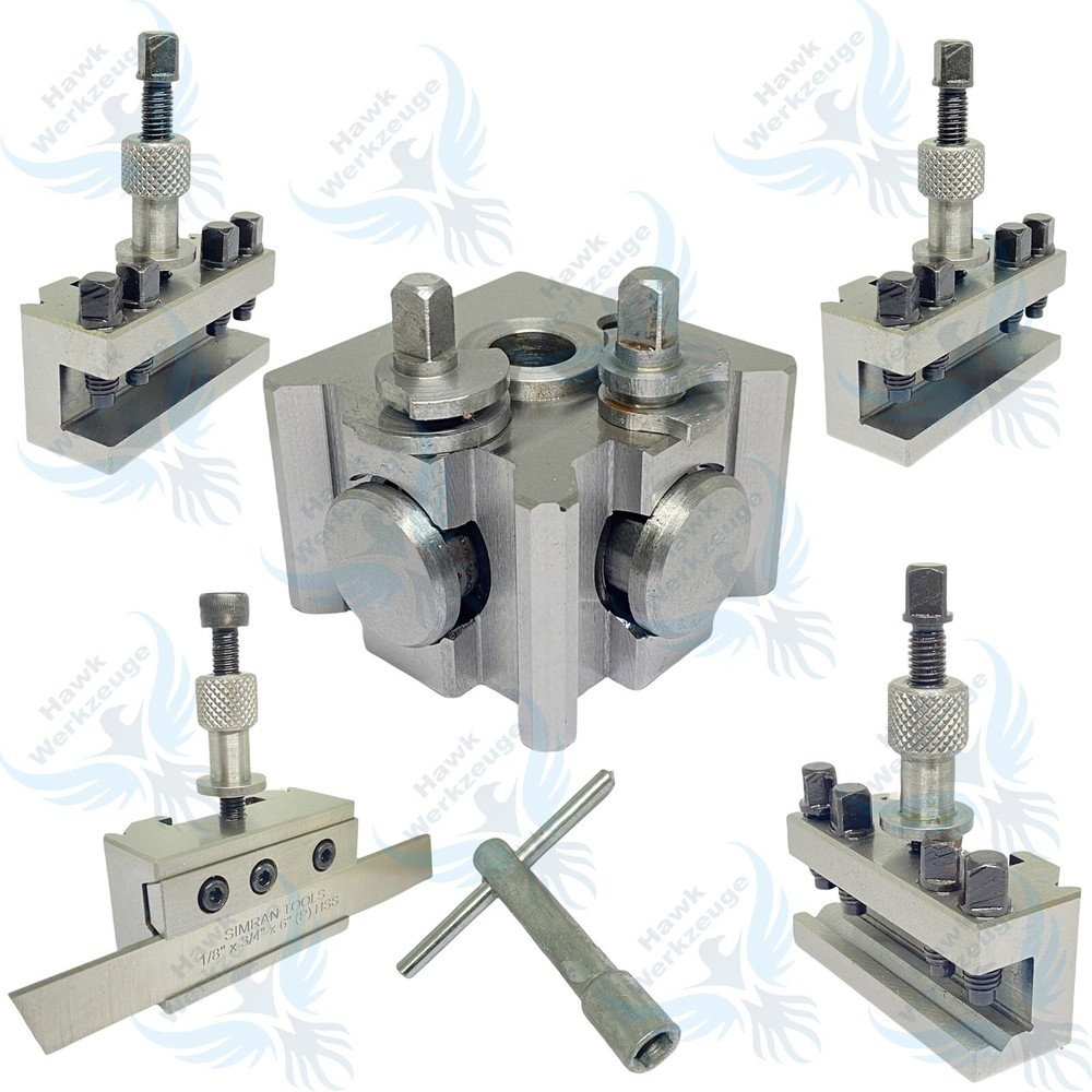 T51 5Pcs Set Quick Change Toolpost Standard Boring Parting Holder
