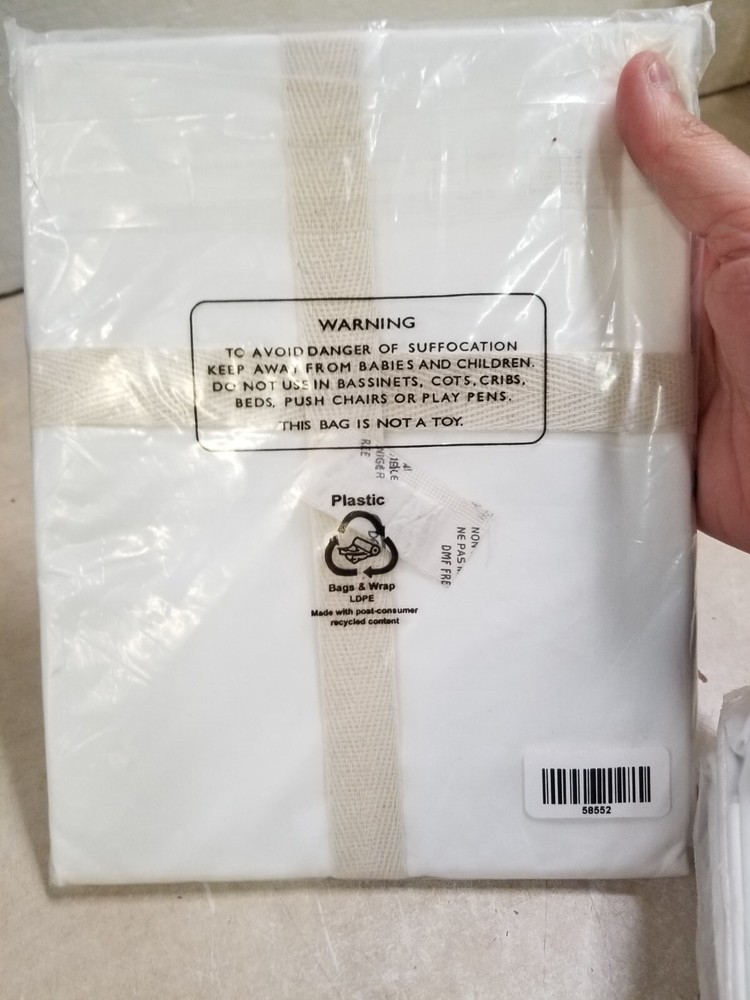 Quince - Pillowcase Pair - King 20" x 37" - White Grey