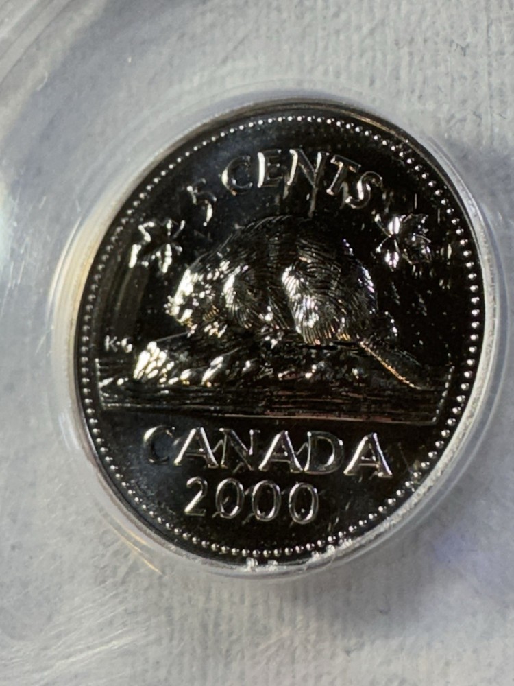 2000-W Canada 5 Cents Graded MS 67 by ANACS